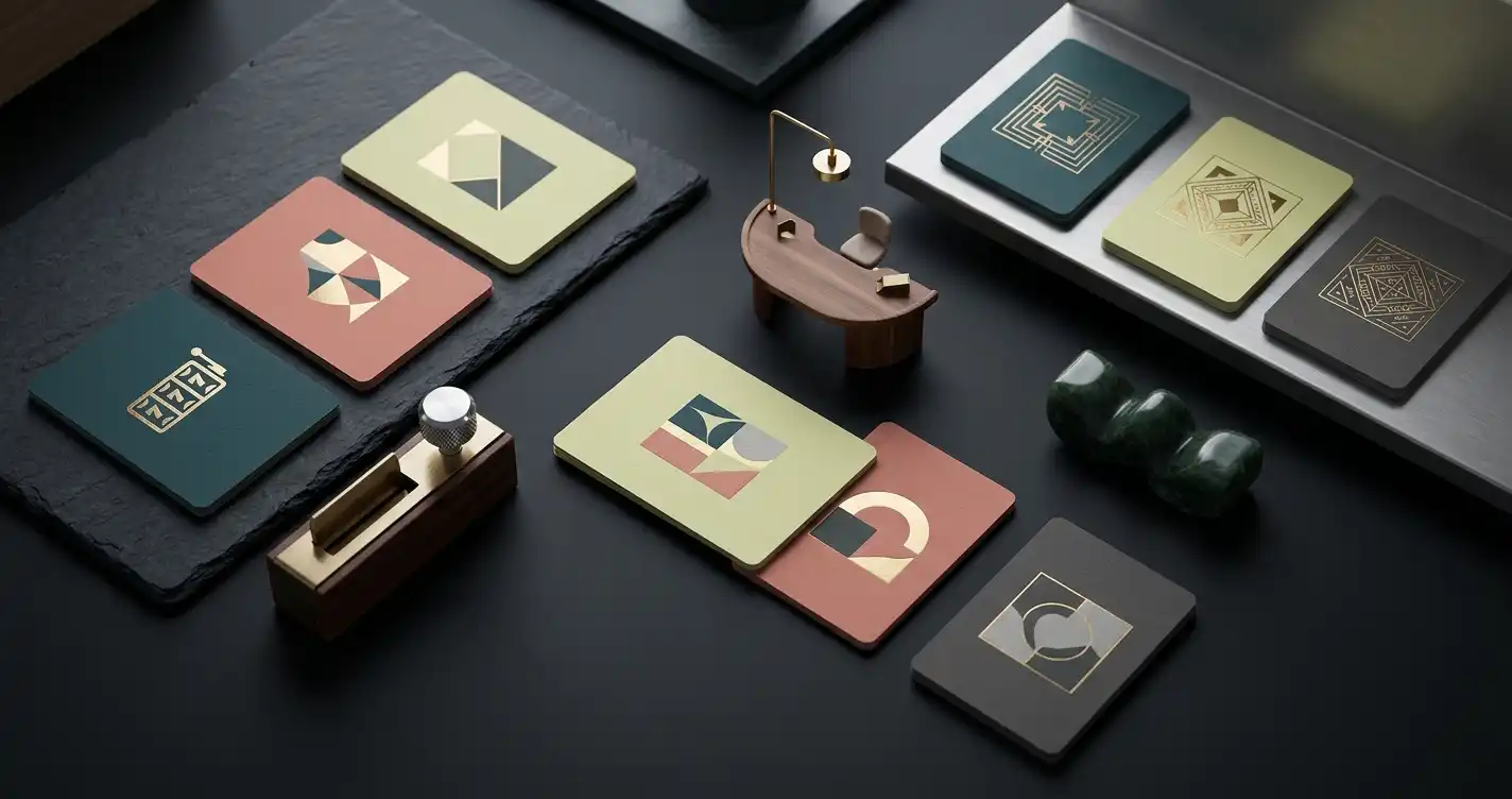 A gaming reference workspace with neutral cards representing different genres